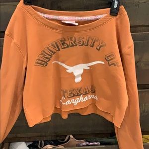 University of Texas Pink Crop Sweater